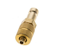 Brass DN 2.7 (Micro) Air Coupling Plug 3x4.3 mm Union Nut [2 Pieces]