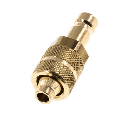 Brass DN 2.7 (Micro) Air Coupling Plug 4x6 mm Union Nut [2 Pieces]