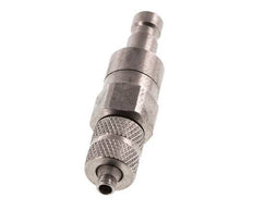 Stainless steel DN 2.7 (Micro) Air Coupling Plug 3x4.3 mm Union Nut Double Shut-Off