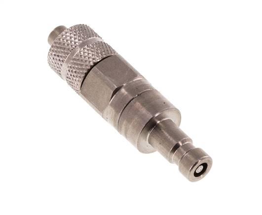 Acero inoxidable DN 2,7 (Micro) Acoplamiento de aire Tapón 4x6 mm Tuerca de unión Doble cierre