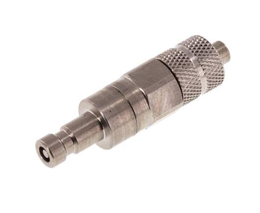 Acero inoxidable DN 2,7 (Micro) Acoplamiento de aire Tapón 4x6 mm Tuerca de unión Doble cierre