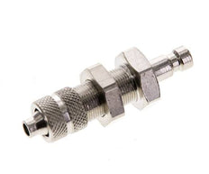 Latón niquelado DN 2,7 (Micro) Acoplamiento de aire Tapón de unión 3x4,3 mm Mampara de doble cierre