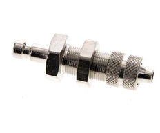 Latón niquelado DN 2,7 (Micro) Acoplamiento de aire Tapón de unión 3x4,3 mm Mampara de doble cierre