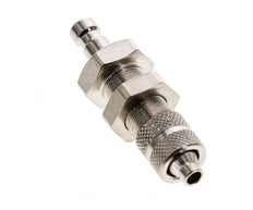 Latón niquelado DN 2,7 (Micro) Acoplamiento de aire Tapón de unión 3x4,3 mm Mampara de doble cierre