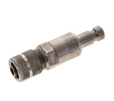 Stainless steel DN 2.7 (Micro) Air Coupling Plug 4x6 mm Union Nut Bulkhead Double Shut-Off