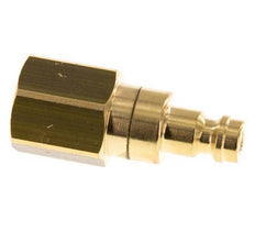 Brass DN 5 Air Coupling Plug G 1/4 inch Female Double Shut-Off