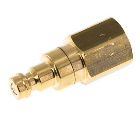 Brass DN 5 Air Coupling Plug G 1/4 inch Female Double Shut-Off