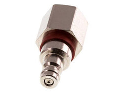 Nickel-plated Brass DN 5 Red Air Coupling Plug G 3/8 inch Female Double Shut-Off