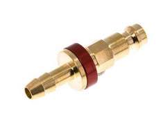 Brass DN 5 Red-Coded Air Coupling Plug 6 mm Hose Pillar