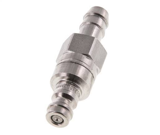 Stainless Steel 316L DN 5 Air Coupling Plug 8 mm Hose Pillar Double Shut-Off