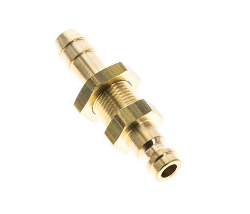Brass DN 5 Air Coupling Plug 8 mm Hose Pillar Bulkhead