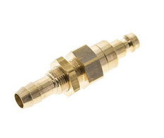 Brass DN 5 Air Coupling Plug 9 mm Hose Pillar Bulkhead Double Shut-Off