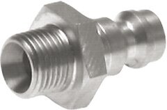 Hardened steel DN 5 Air Coupling Plug G 1/8 inch Male [2 Pieces]