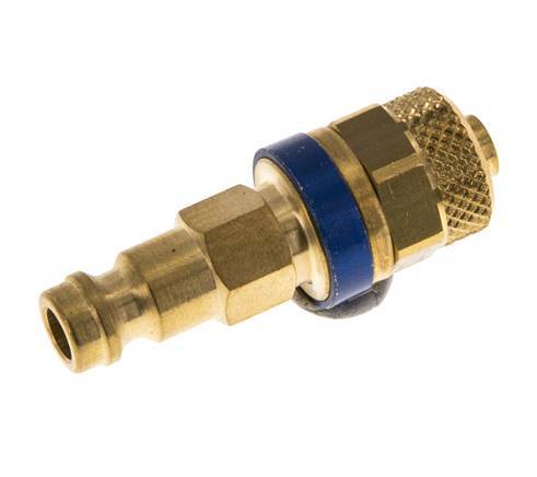 Tapón de acoplamiento de aire azul DN 5 Tuerca de unión 6x8 mm