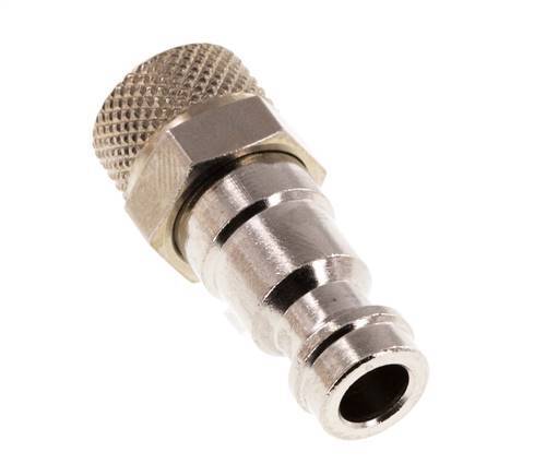 Nickel-plated Brass DN 5 Air Coupling Plug 4x6 mm Union Nut [2 Pieces]