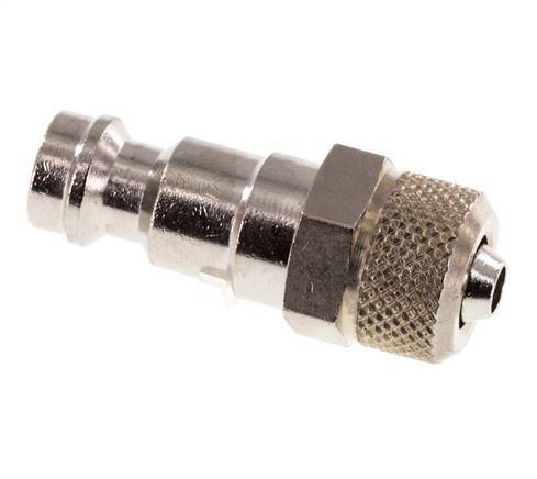 Nickel-plated Brass DN 5 Air Coupling Plug 4x6 mm Union Nut [2 Pieces]
