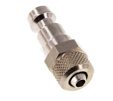 Nickel-plated Brass DN 5 Air Coupling Plug 4x6 mm Union Nut [2 Pieces]