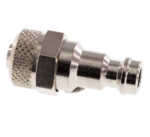 Nickel-plated Brass DN 5 Air Coupling Plug 6x8 mm Union Nut [2 Pieces]