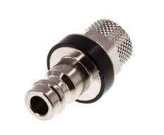 Latón niquelado DN 5 Negro Tapón de acoplamiento de aire 4x6 mm Tuerca de unión