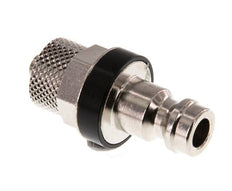 Latón niquelado DN 5 Negro Tapón de acoplamiento de aire 4x6 mm Tuerca de unión