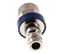 Latón niquelado DN 5 Azul Tapón de acoplamiento de aire 4x6 mm Tuerca de unión