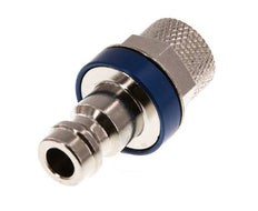 Latón niquelado DN 5 Azul Tapón de acoplamiento de aire 4x6 mm Tuerca de unión