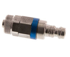 Acero inoxidable DN 5 Azul Tapón de acoplamiento de aire 6x8 mm Tuerca de unión Doble cierre