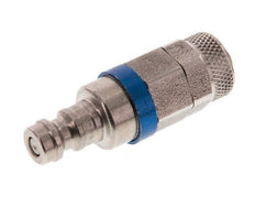 Acero inoxidable DN 5 Azul Tapón de acoplamiento de aire 6x8 mm Tuerca de unión Doble cierre