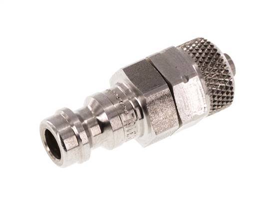 Stainless Steel 316L DN 5 Air Coupling Plug 4x6 mm Union Nut