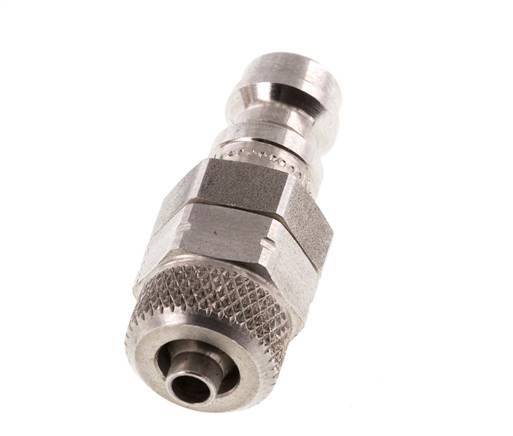 Stainless Steel 316L DN 5 Air Coupling Plug 4x6 mm Union Nut