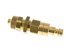 Latón DN 5 Acoplamiento de Aire Tapón Tuerca de Unión 6x8 mm Mampara Doble Cierre