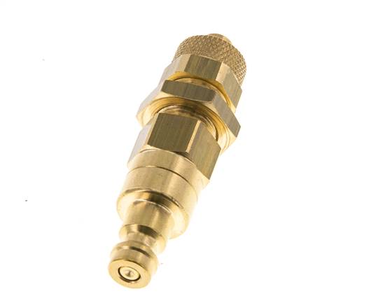 Latón DN 5 Acoplamiento de Aire Tapón Tuerca de Unión 6x8 mm Mampara Doble Cierre