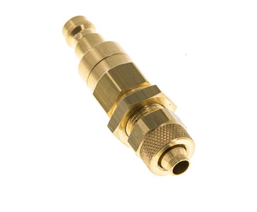 Latón DN 5 Acoplamiento de Aire Tapón Tuerca de Unión 6x8 mm Mampara Doble Cierre