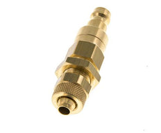 Latón DN 5 Acoplamiento de Aire Tapón Tuerca de Unión 6x8 mm Mampara Doble Cierre