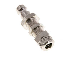 Nickel-plated Brass DN 5 Air Coupling Plug 4x6 mm Union Nut Bulkhead