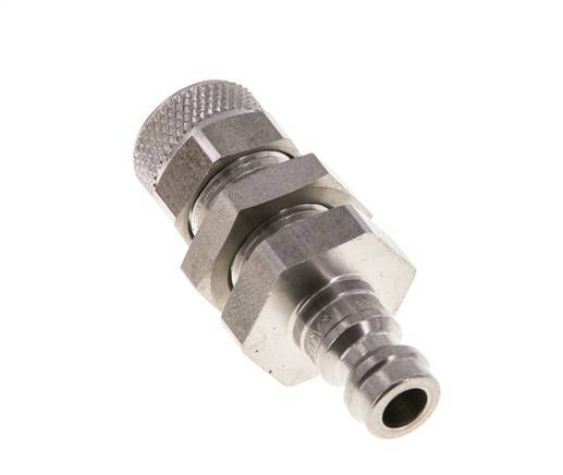 Acero inoxidable DN 5 Acoplamiento de aire Tapón Tuerca de unión 6x8 mm Mampara