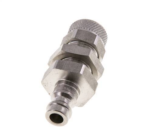 Acero inoxidable DN 5 Acoplamiento de aire Tapón Tuerca de unión 6x8 mm Mampara