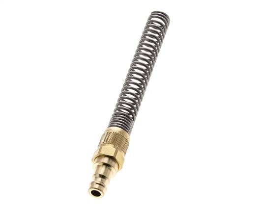 Latón DN 5 Tapón de acoplamiento de aire 6x8 mm Tuerca de unión Bend-Protect