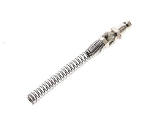 Nickel-plated Brass DN 5 Air Coupling Plug 4x6 mm Union Nut Bend-Protect [2 Pieces]