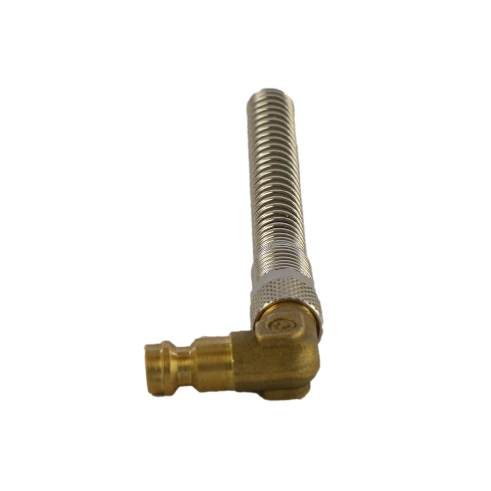 Brass DN 5 Air Coupling Plug 4x6 mm Union Nut Bend-Protect Angle [2 Pieces]