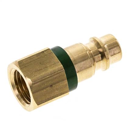 Acoplamiento de aire de latón DN 7.2 (Euro) con código verde G 1/4 pulgada hembra