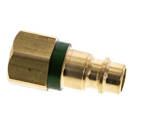 Acoplamiento de aire de latón DN 7.2 (Euro) con código verde G 1/4 pulgada hembra