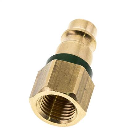 Acoplamiento de aire de latón DN 7.2 (Euro) con código verde G 1/4 pulgada hembra