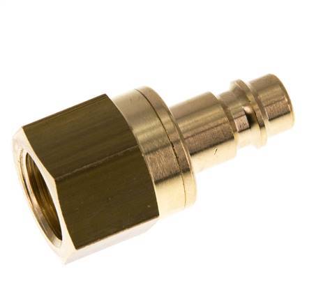 Brass DN 7.2 (Euro) Air Coupling Plug G 3/8 inch Female Double Shut-Off