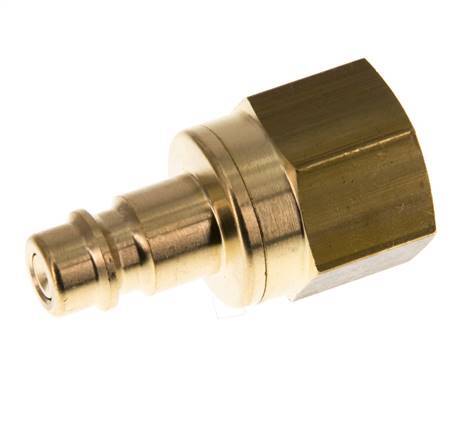 Brass DN 7.2 (Euro) Air Coupling Plug G 3/8 inch Female Double Shut-Off