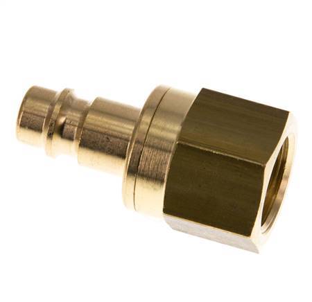 Brass DN 7.2 (Euro) Air Coupling Plug G 3/8 inch Female Double Shut-Off