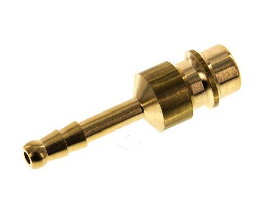 Brass DN 7.2 (Euro) Air Coupling Plug 4 mm Hose Pillar [5 Pieces]