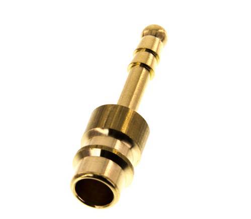 Brass DN 7.2 (Euro) Air Coupling Plug 4 mm Hose Pillar [5 Pieces]
