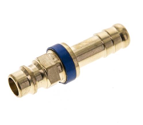 Latón DN 7.2 (Euro) Tapón de acoplamiento de aire codificado en azul Pilar de manguera de 9 mm