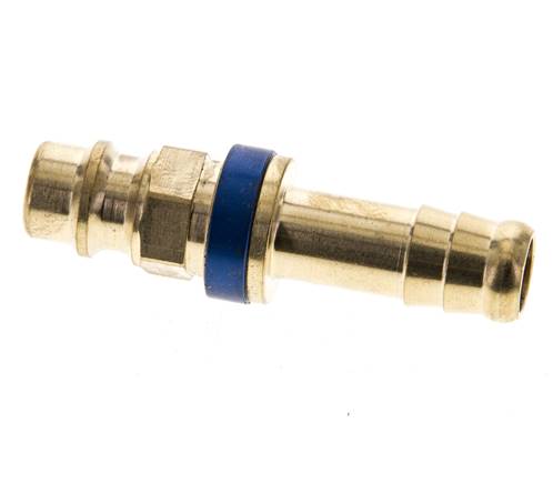 Latón DN 7.2 (Euro) Tapón de acoplamiento de aire codificado en azul Pilar de manguera de 9 mm